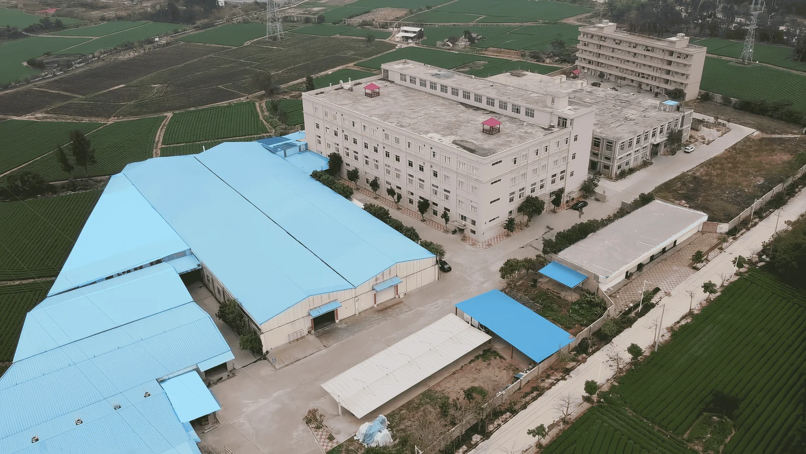 Aerial view of the Jiada furniture manufacturing facility in Fujian, China